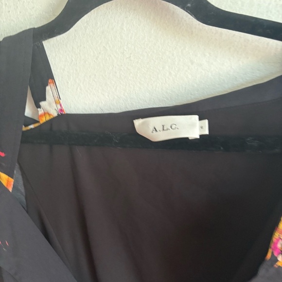 A.L.C Sz 6 Susana Silk Floral Cottagecore Feminie Cut Out Mini Dress - Picture 6 of 11